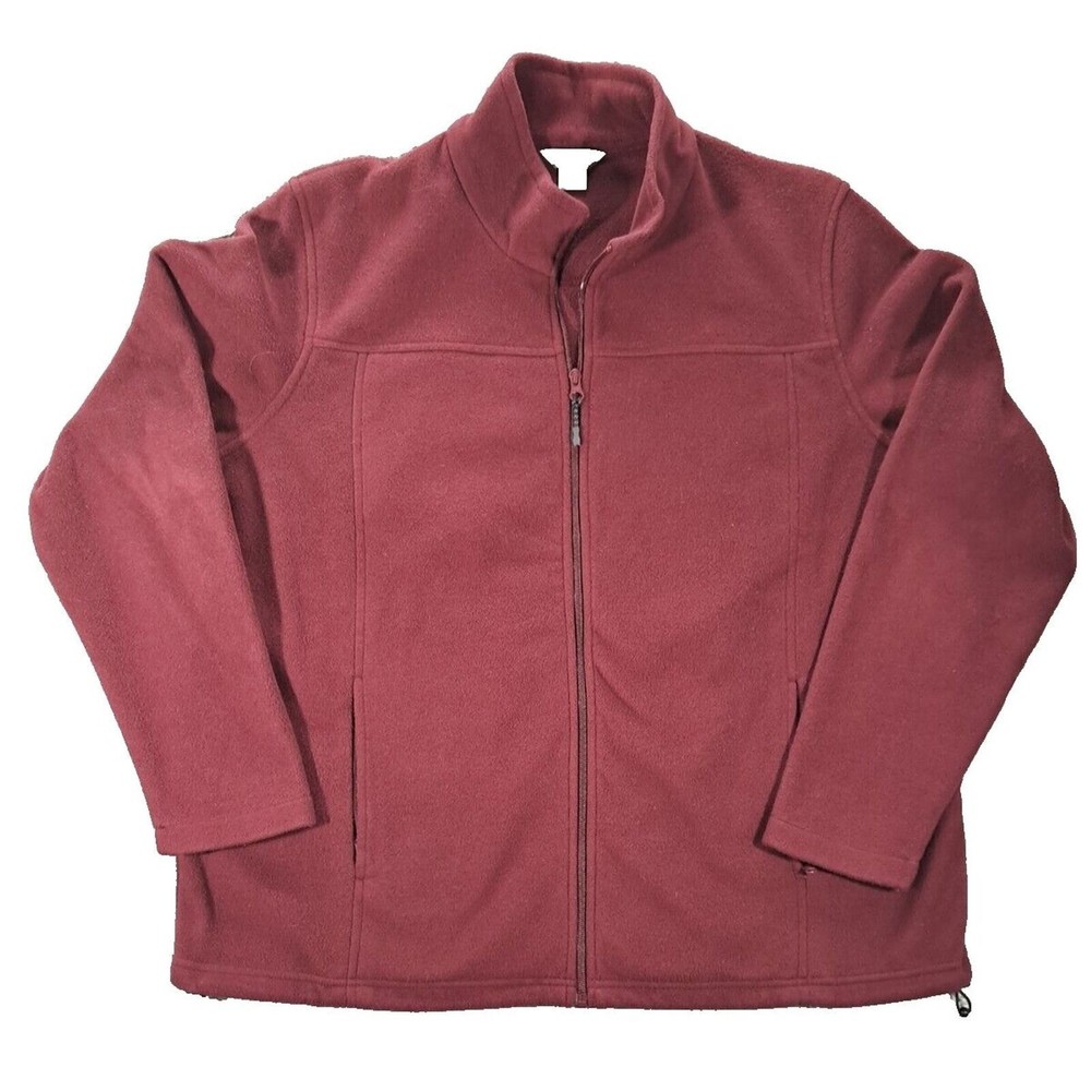 Natural  Reflections Fleece Jacket Mens Sz XL Full Zip Pockets Lightweight